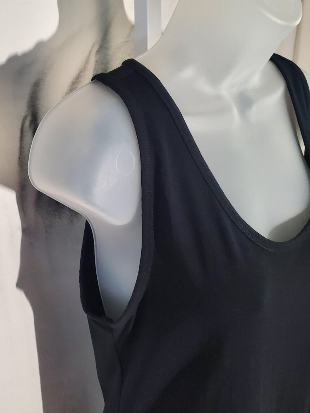 Burberry Brit Black Tank With Plaid Trim Sz L Women's - Shipping incl - Picture 4 of 16